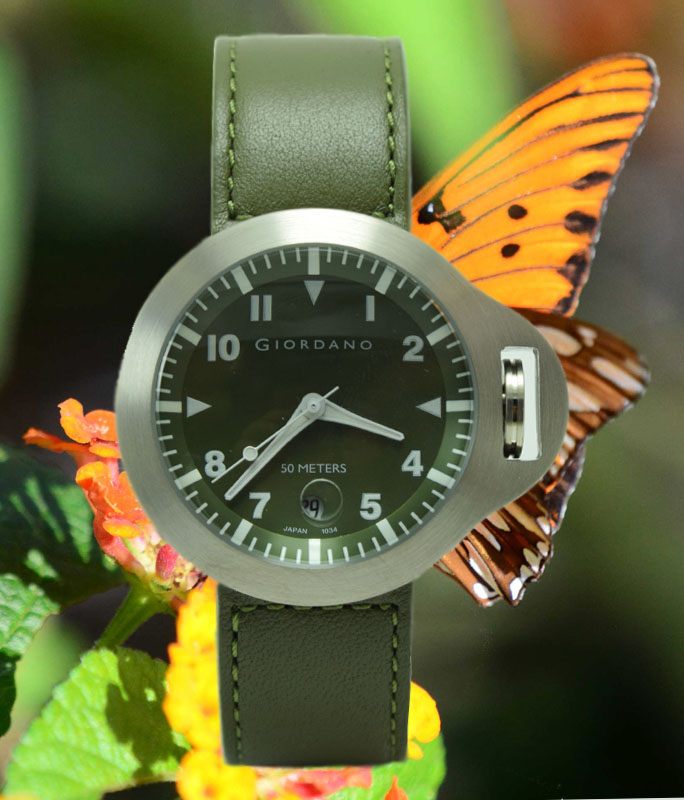 Ρολόι Χειρός GIORDANO 1034-2 Green leather GIORDANO
